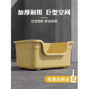 一体防外溅猫咪屎盆